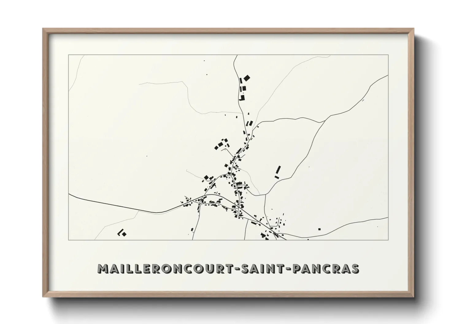Une affiche de carte sur Mailleroncourt-Saint-Pancras