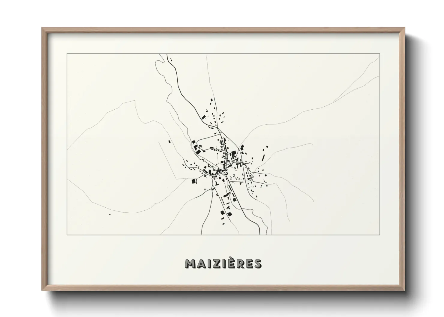 Une affiche de carte sur Maizières