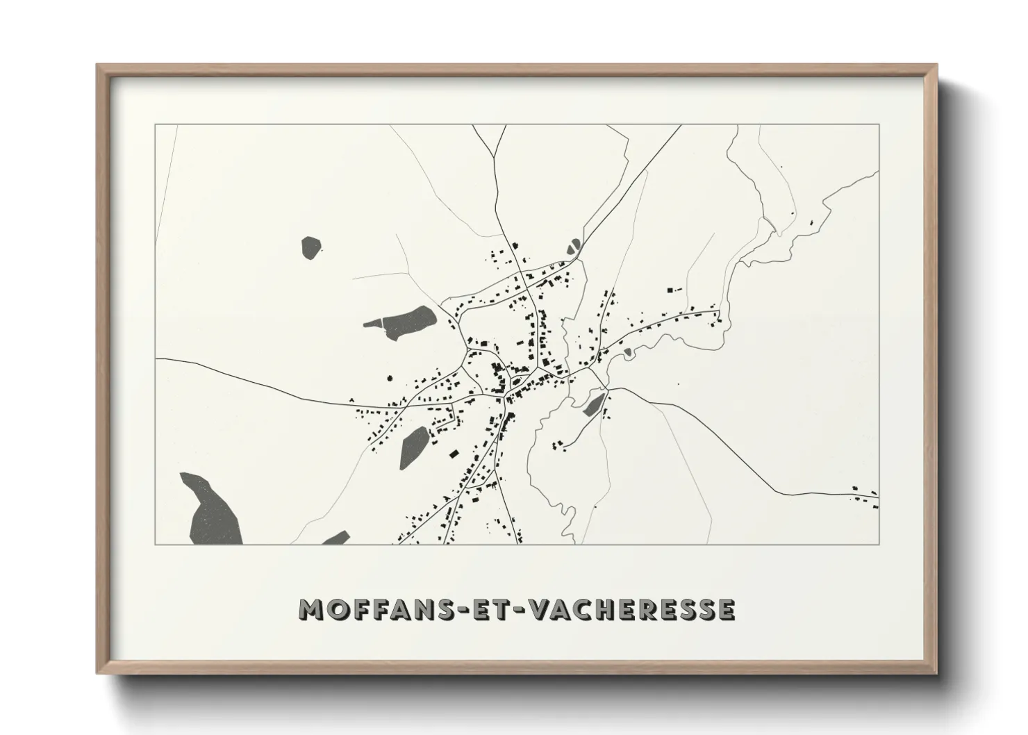 Une affiche de carte sur Moffans-et-Vacheresse