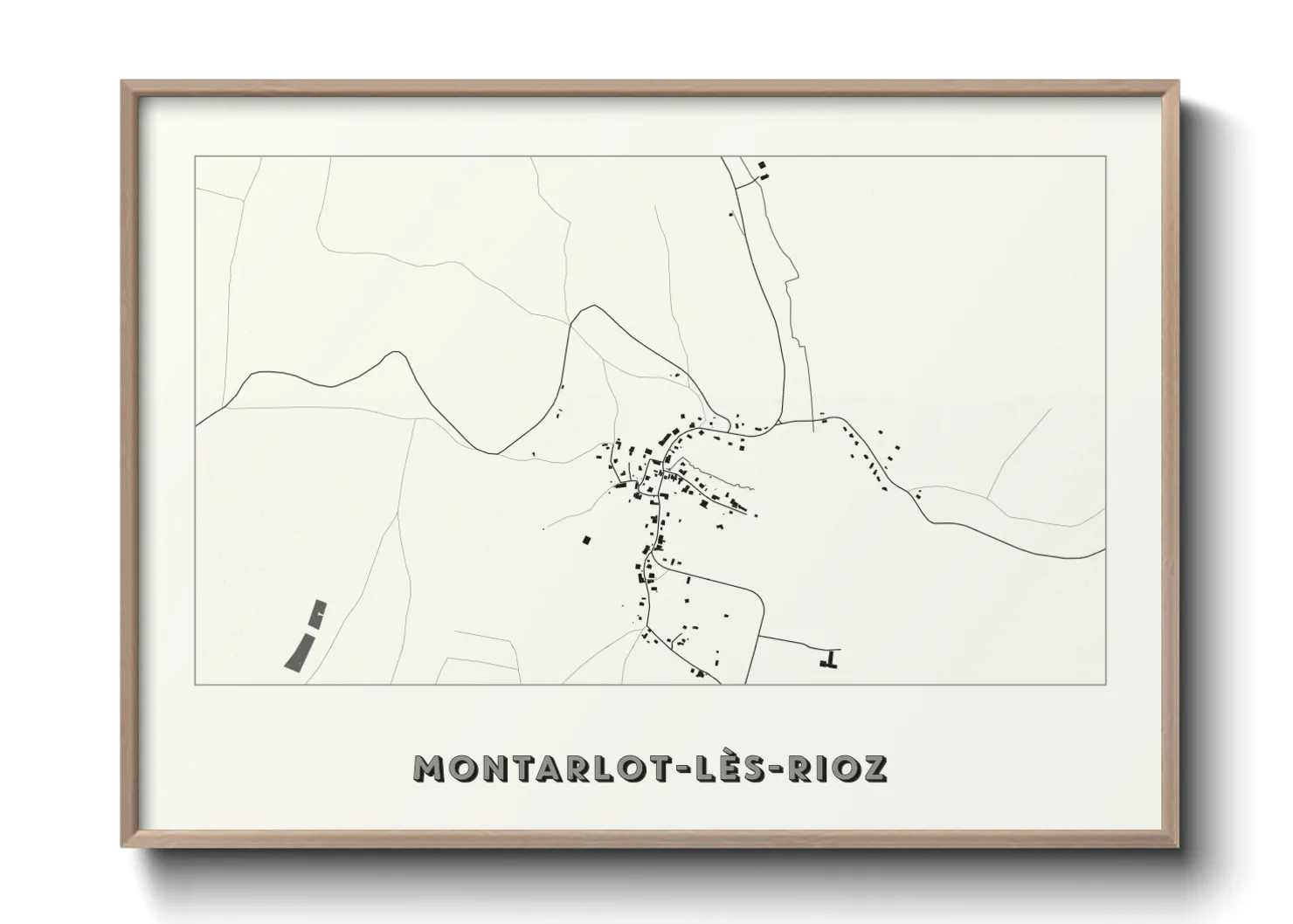 Une affiche de carte sur Montarlot-lès-Rioz
