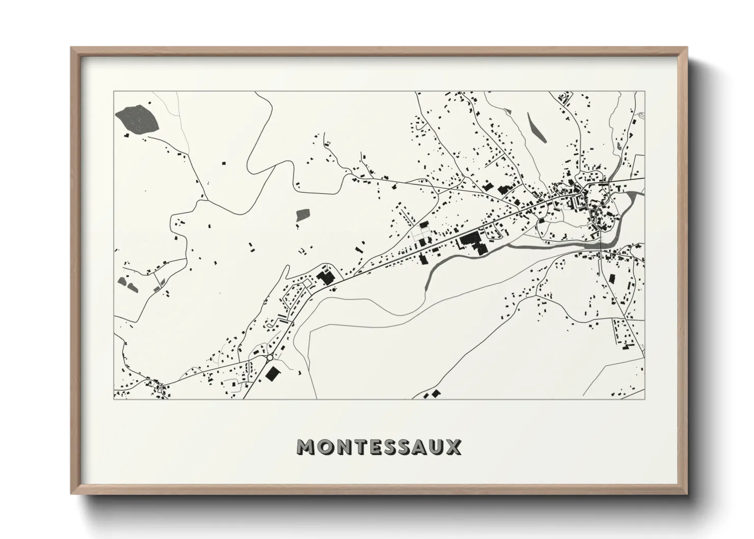 Une affiche de carte sur Montessaux