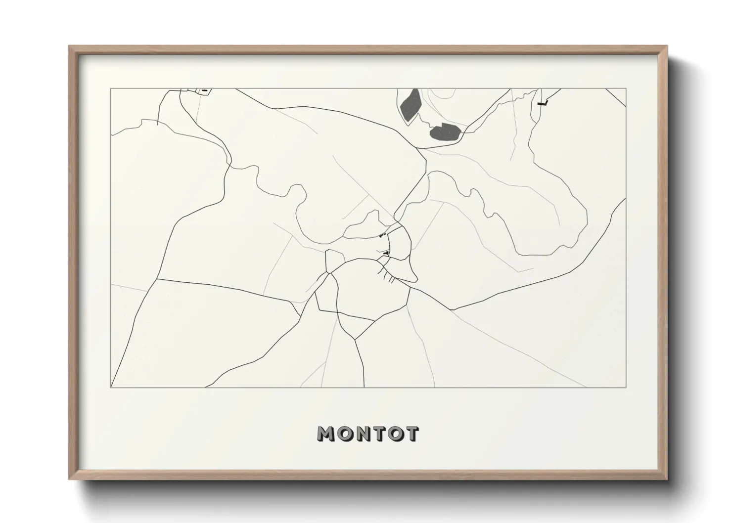 Une affiche de carte sur Montot