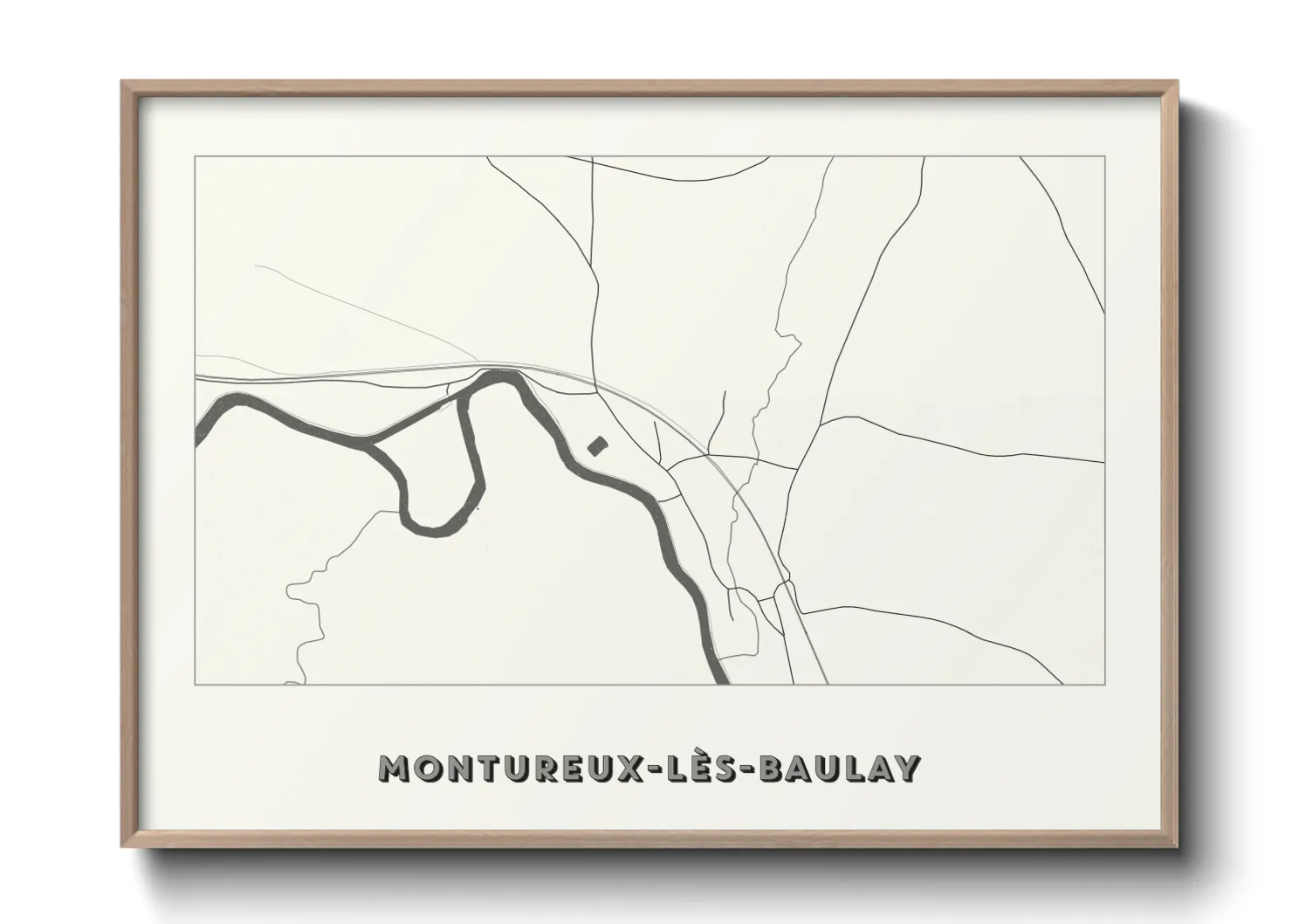 Une affiche de carte sur Montureux-lès-Baulay