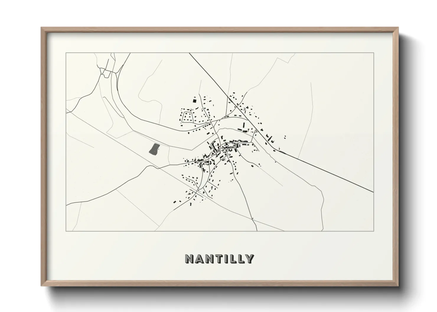 Une affiche de carte sur Nantilly
