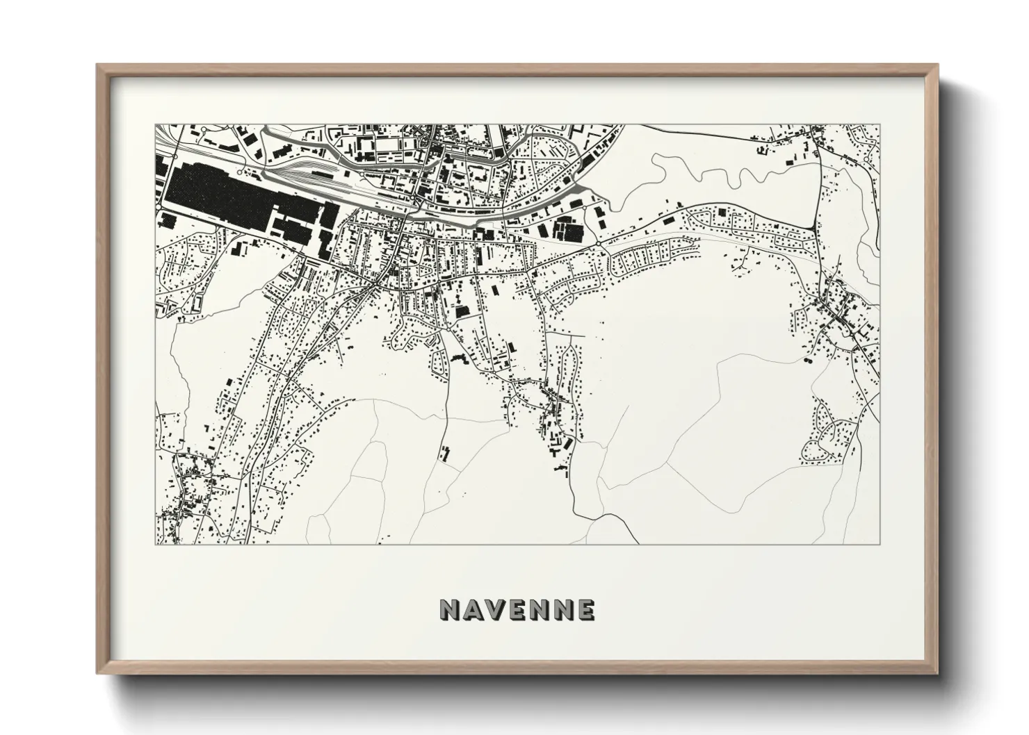 Une affiche de carte sur Navenne