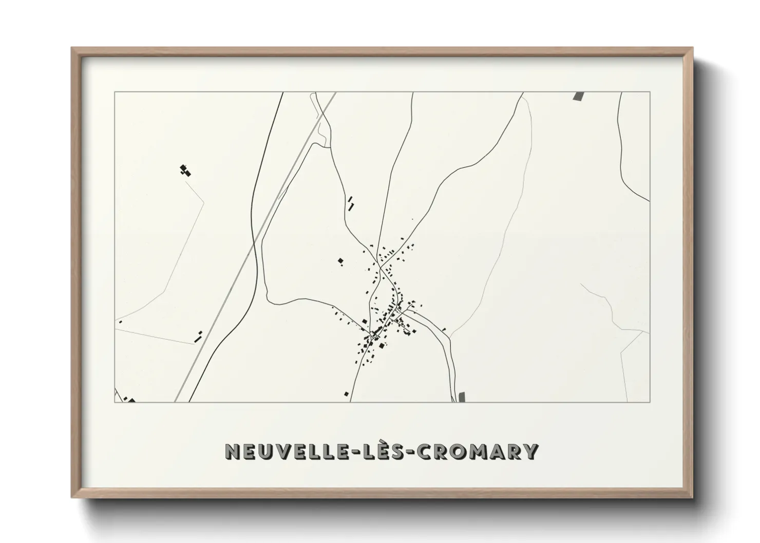 Une affiche de carte sur Neuvelle-lès-Cromary