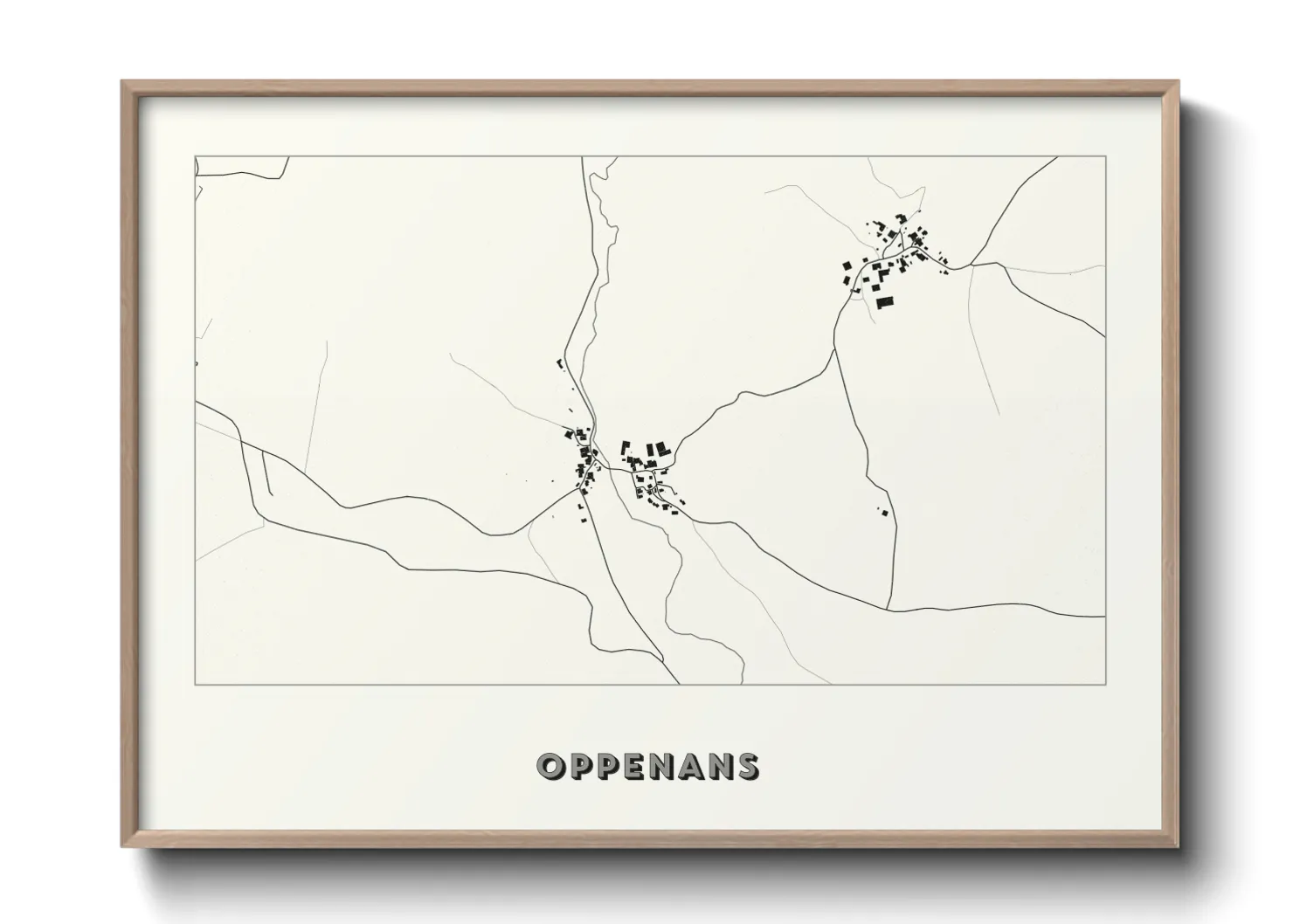 Une affiche de carte sur Oppenans