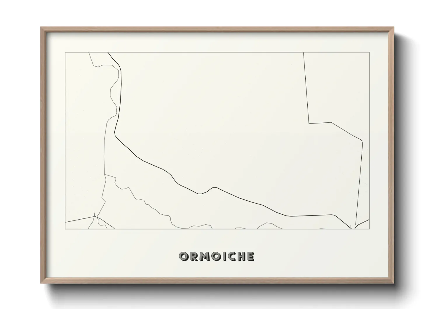 Une affiche de carte sur Ormoiche