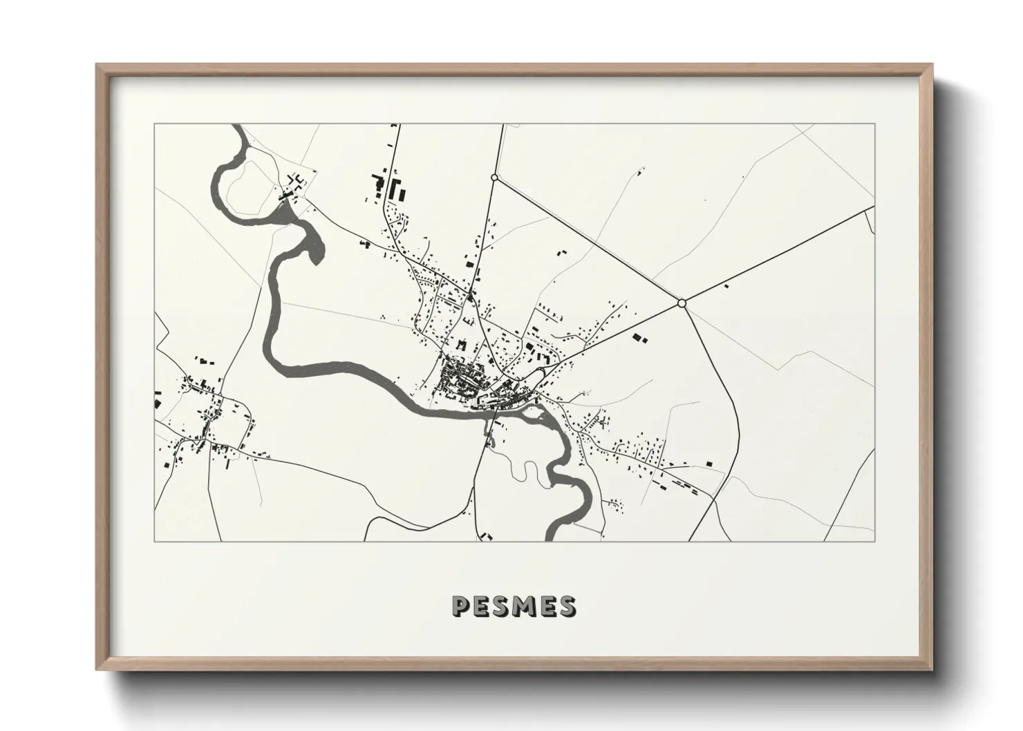 Une affiche de carte sur Pesmes