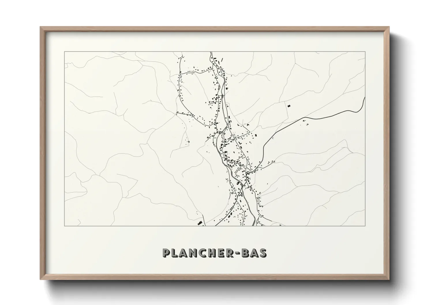 Une affiche de carte sur Plancher-Bas