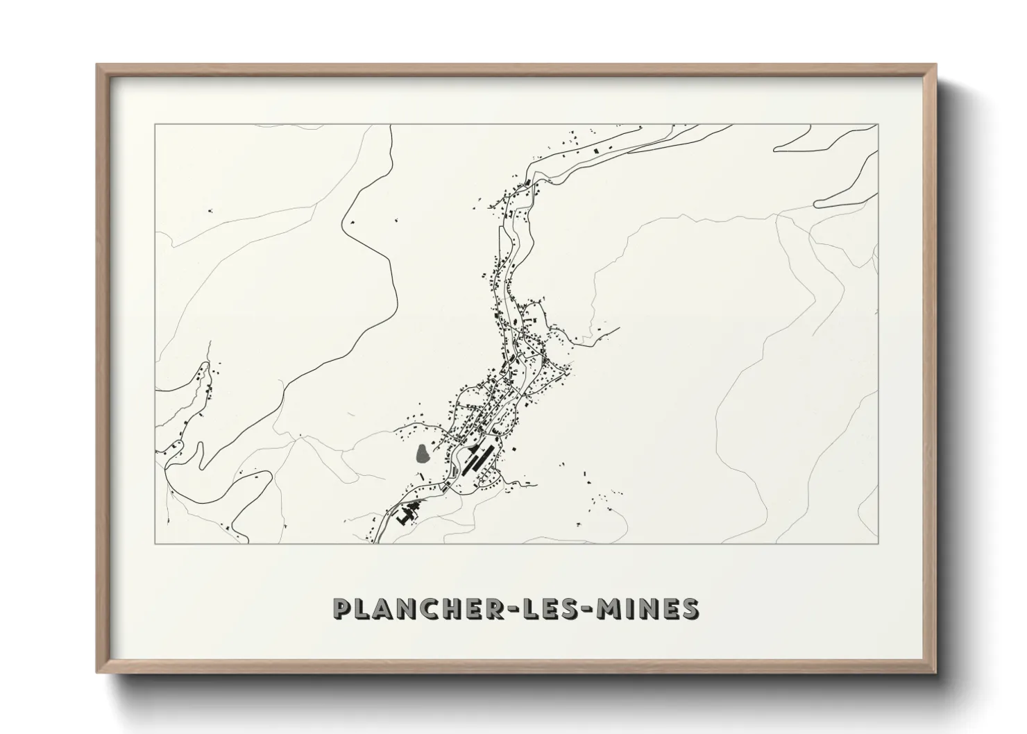 Une affiche de carte sur Plancher-les-Mines