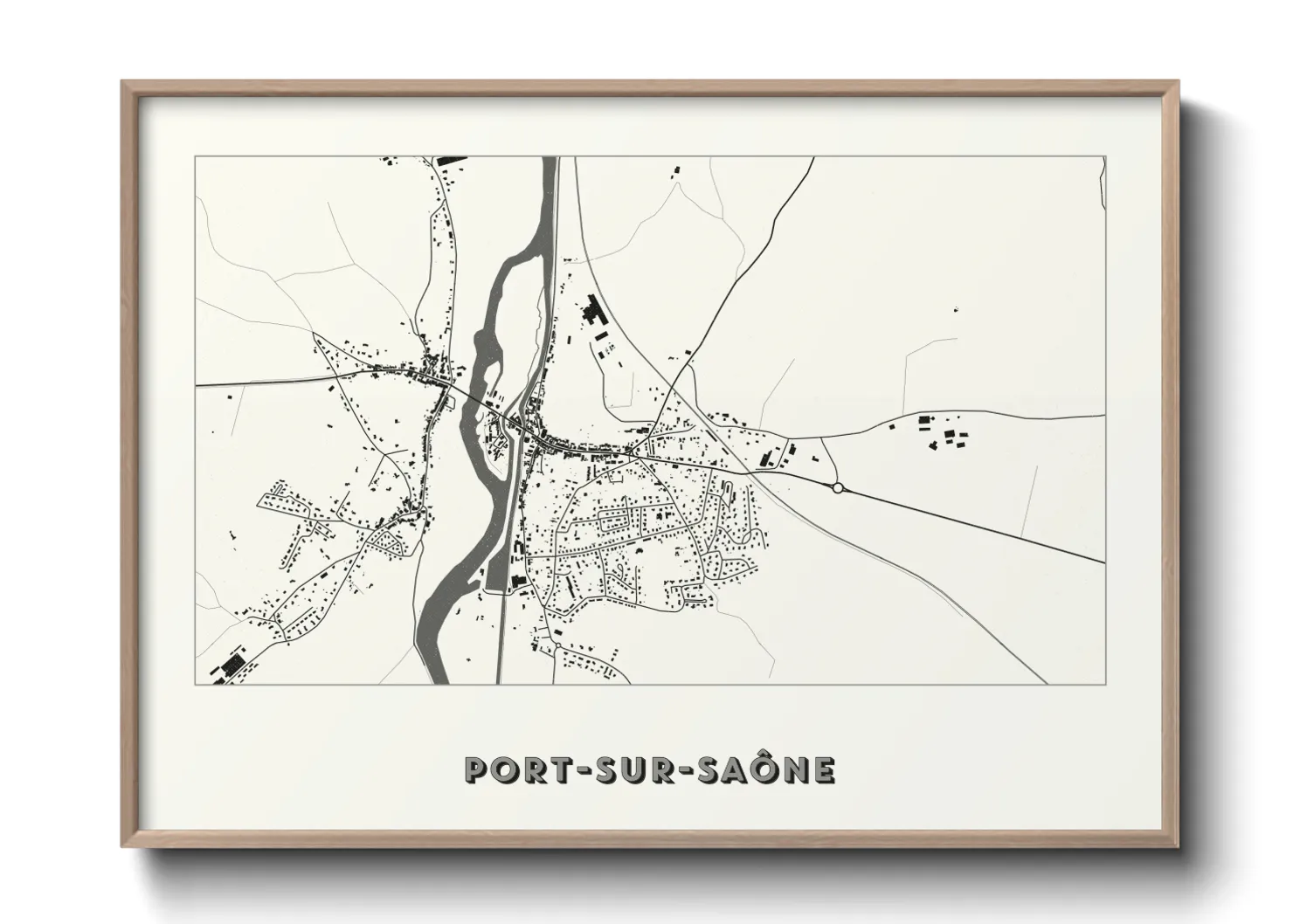 Une affiche de carte sur Port-sur-Saône