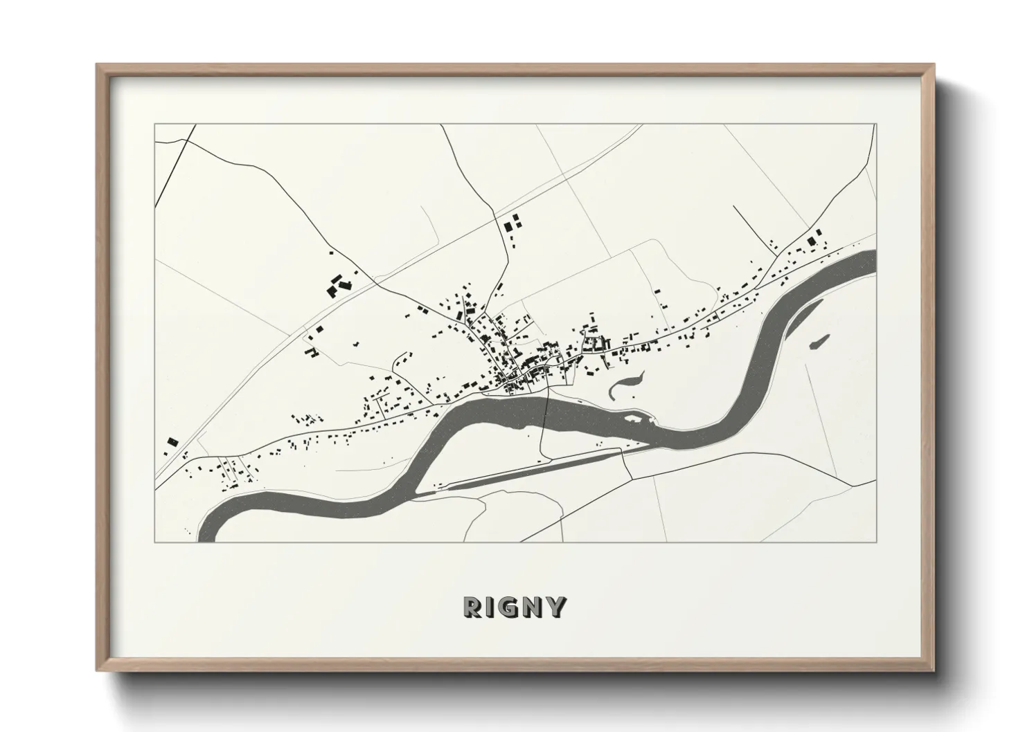 Une affiche de carte sur Rigny