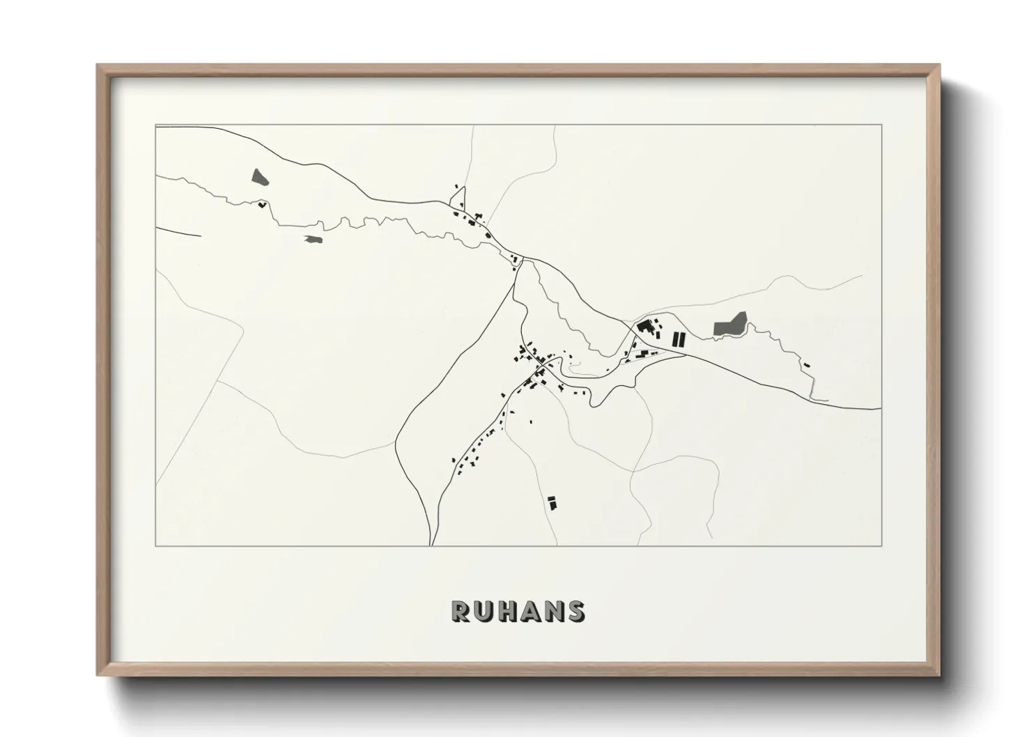 Une affiche de carte sur Ruhans