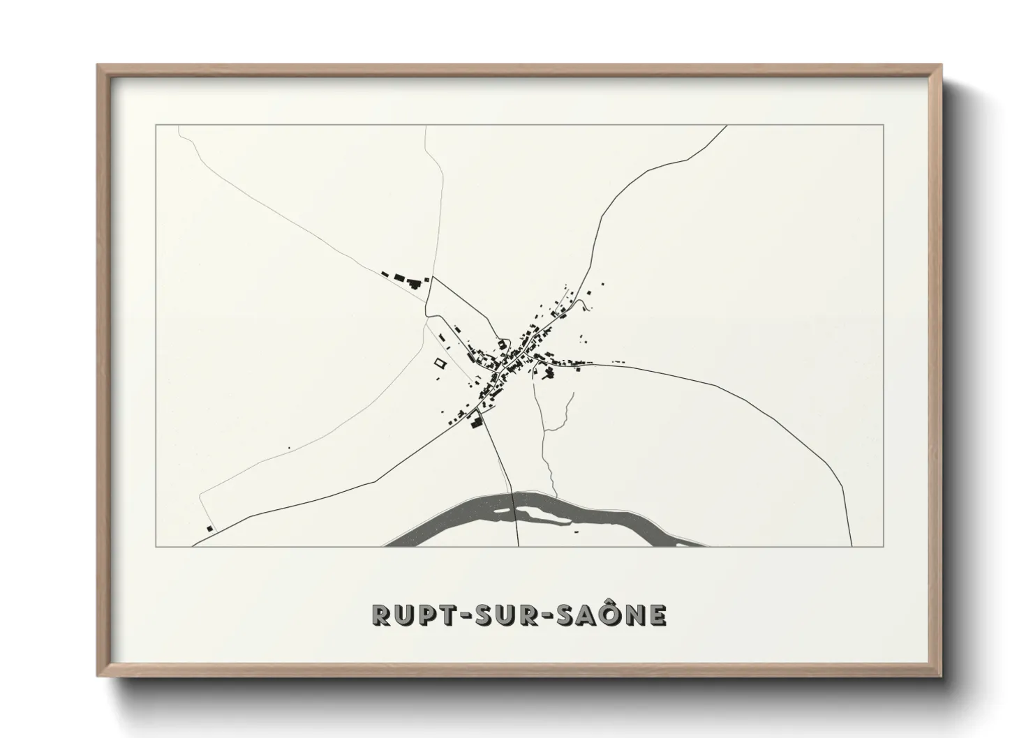 Une affiche de carte sur Rupt-sur-Saône