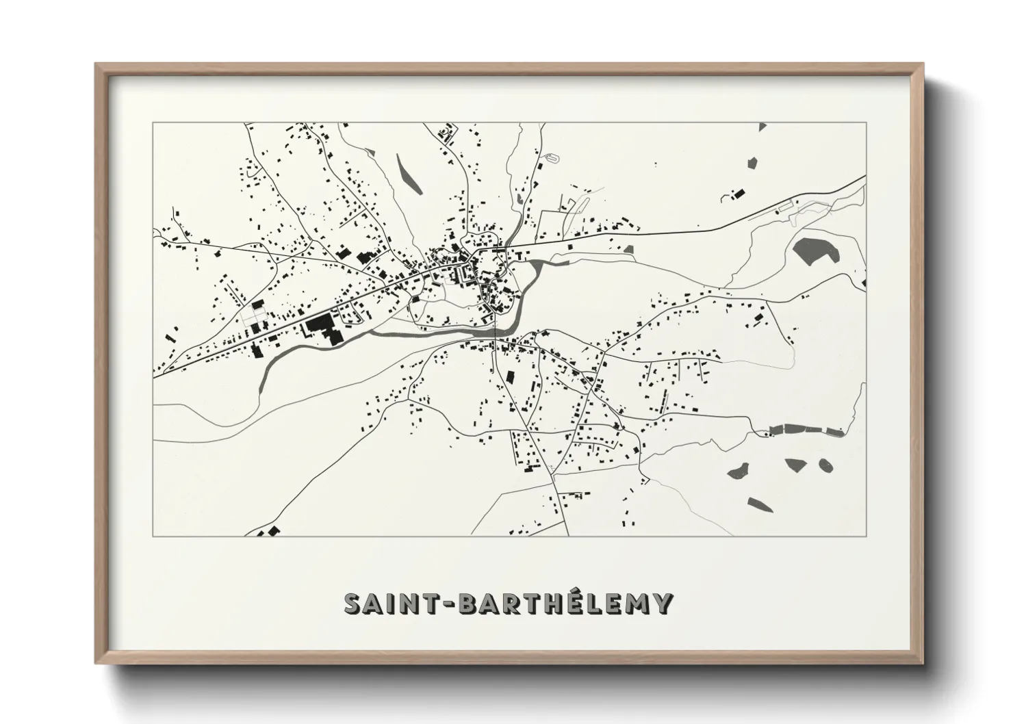 Une affiche de carte sur Saint-Barthélemy