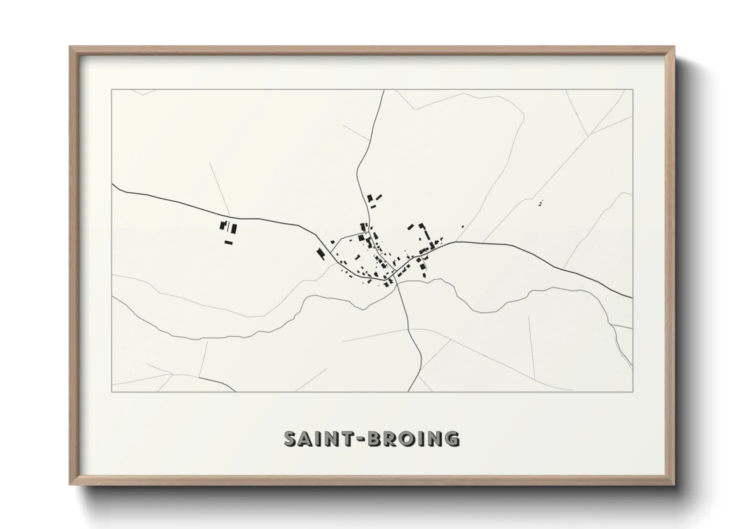 Une affiche de carte sur Saint-Broing