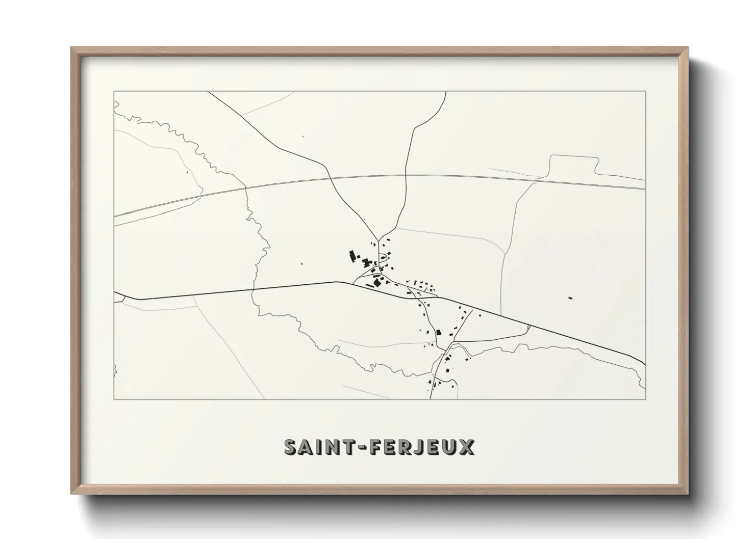 Une affiche de carte sur Saint-Ferjeux