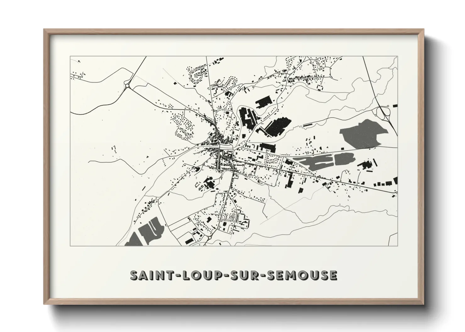 Une affiche de carte sur Saint-Loup-sur-Semouse