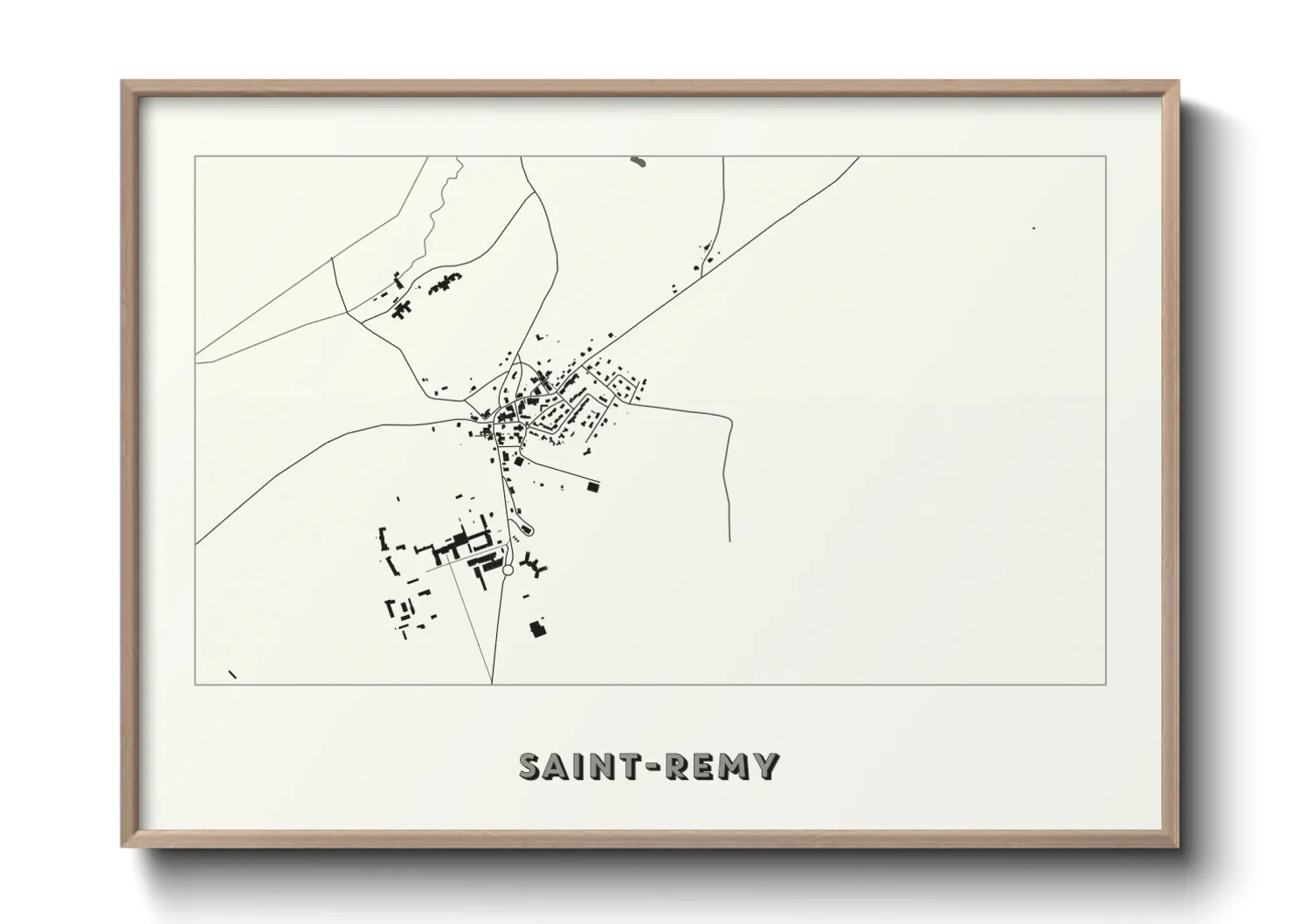 Une affiche de carte sur Saint-Remy