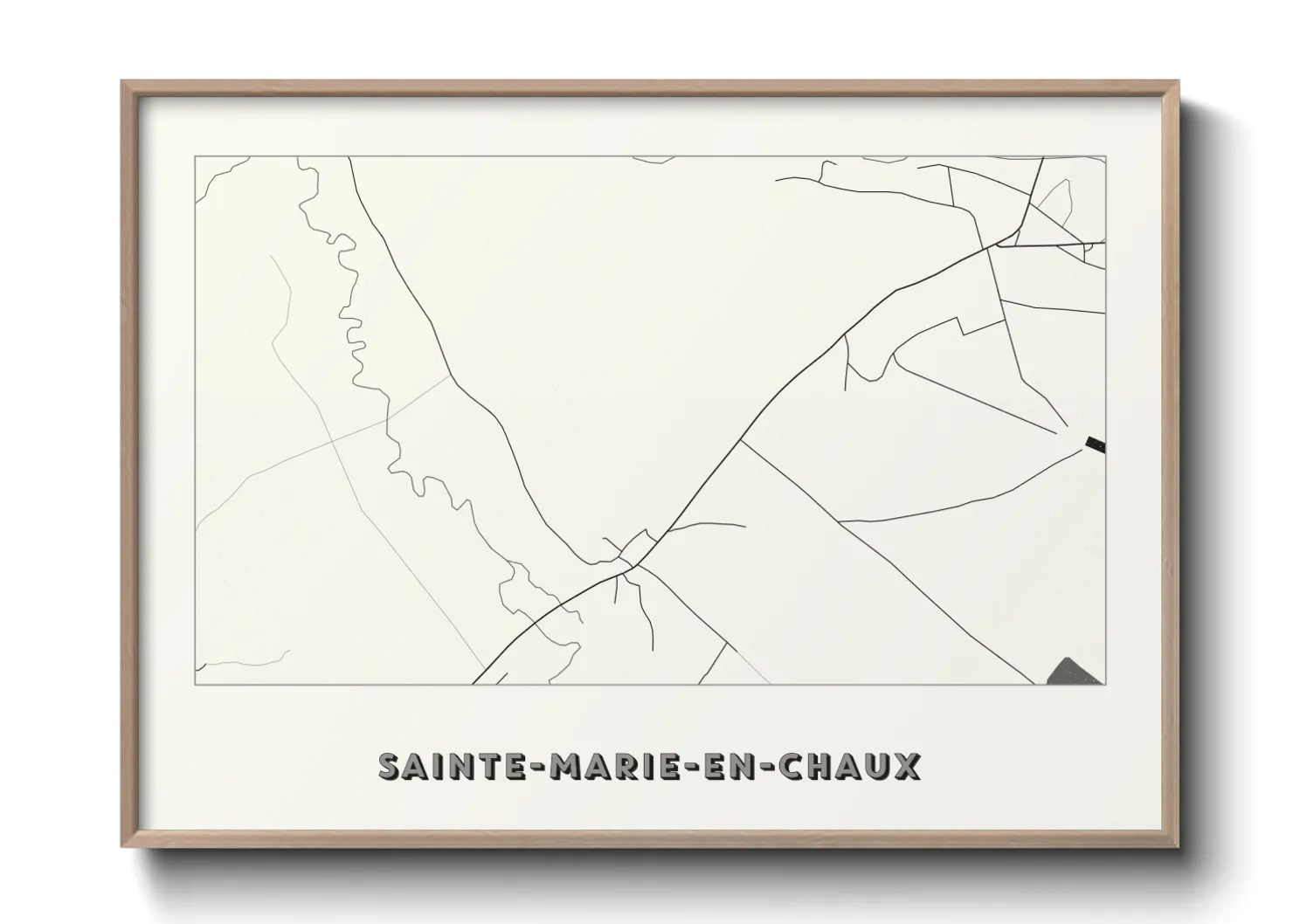 Une affiche de carte sur Sainte-Marie-en-Chaux