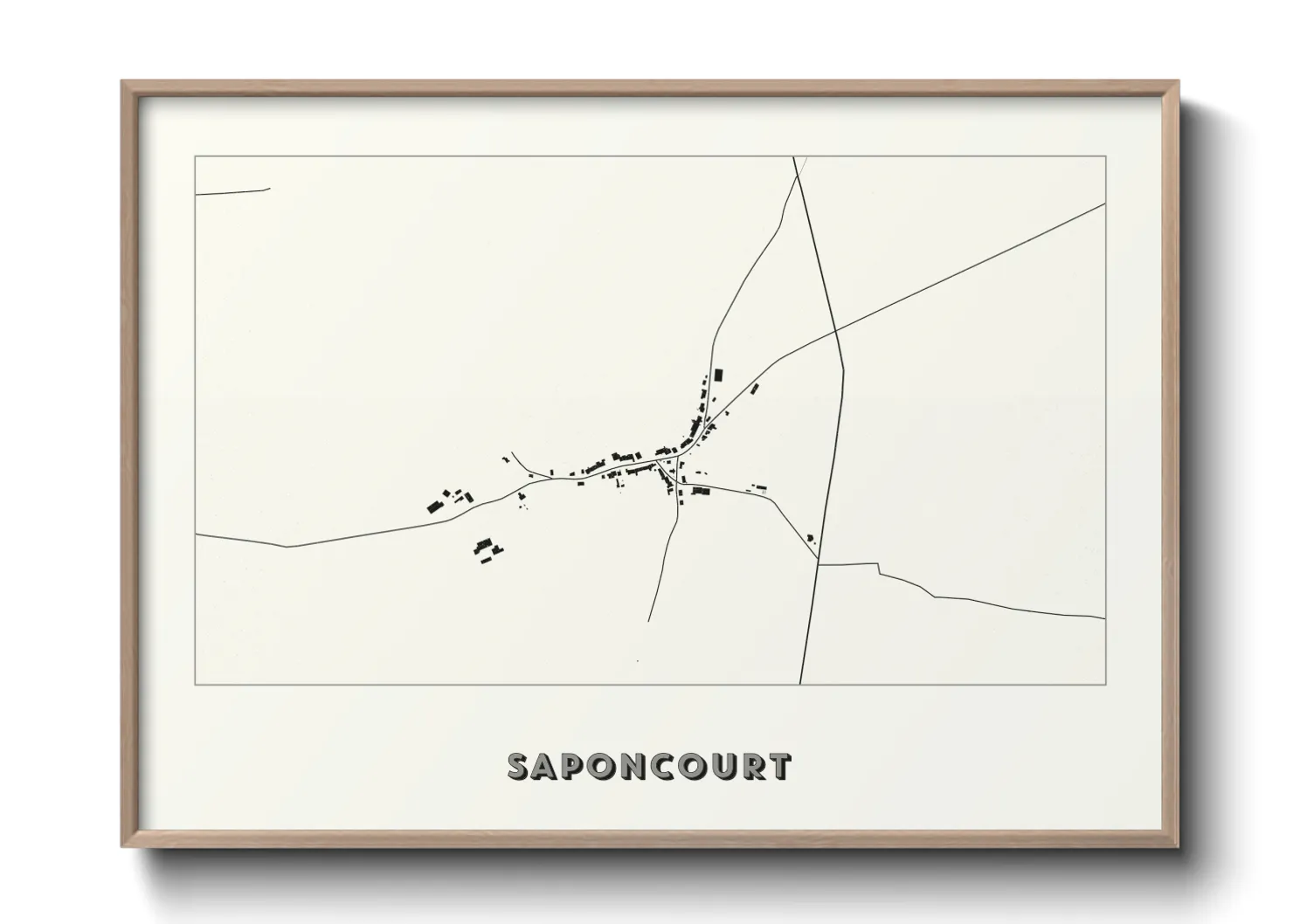 Une affiche de carte sur Saponcourt