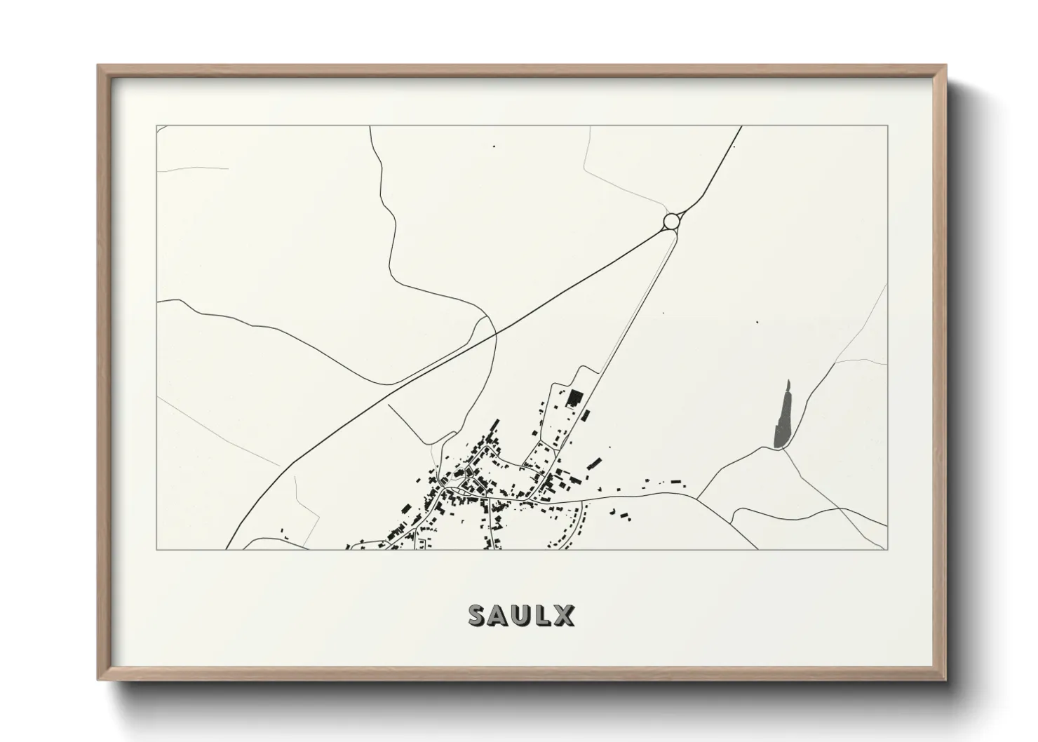 Une affiche de carte sur Saulx