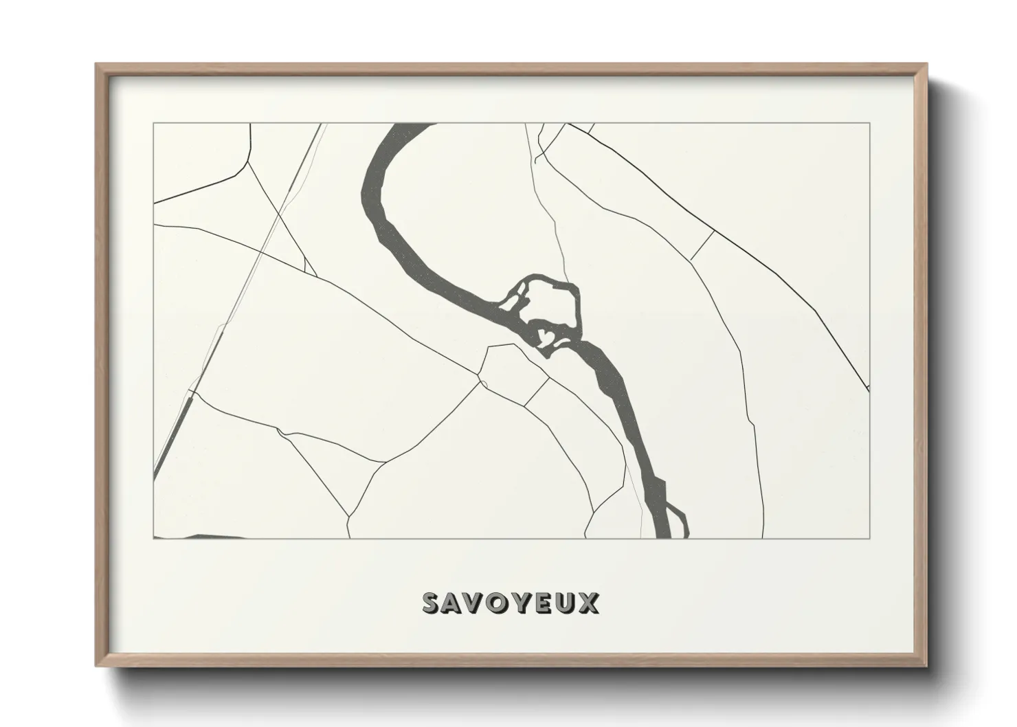 Une affiche de carte sur Savoyeux