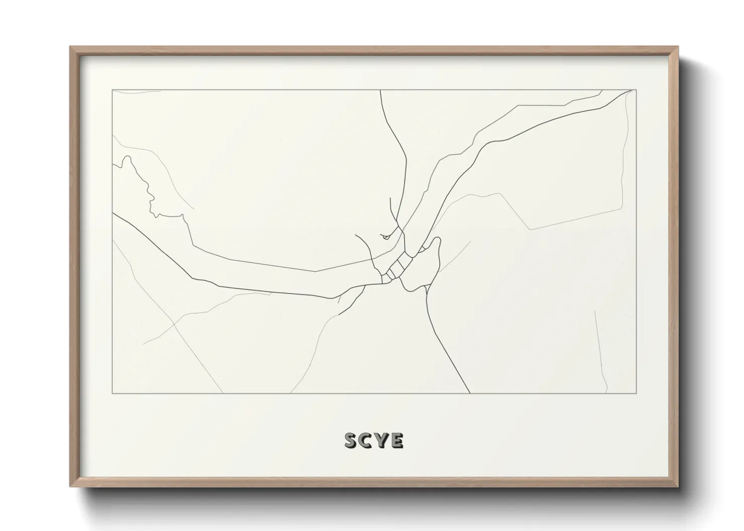Une affiche de carte sur Scye
