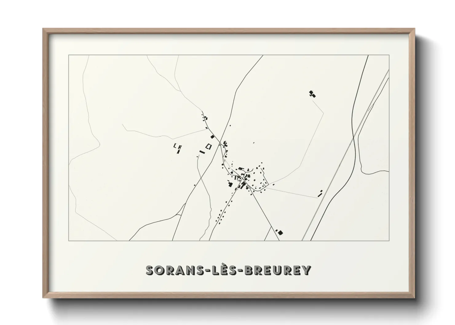 Une affiche de carte sur Sorans-lès-Breurey