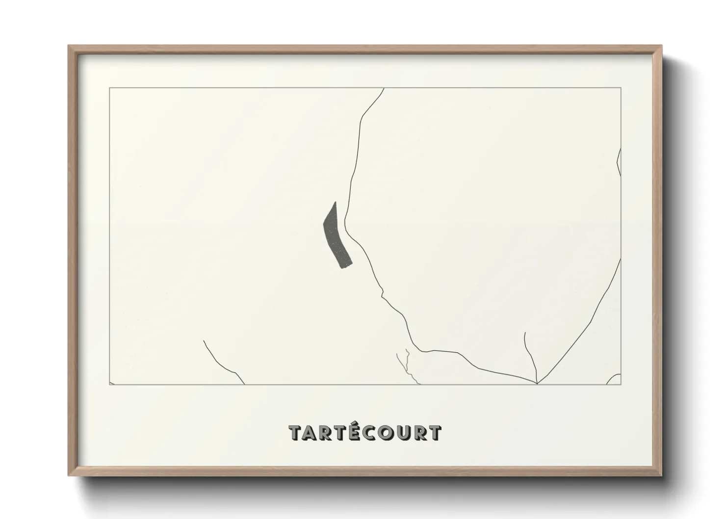 Une affiche de carte sur Tartécourt