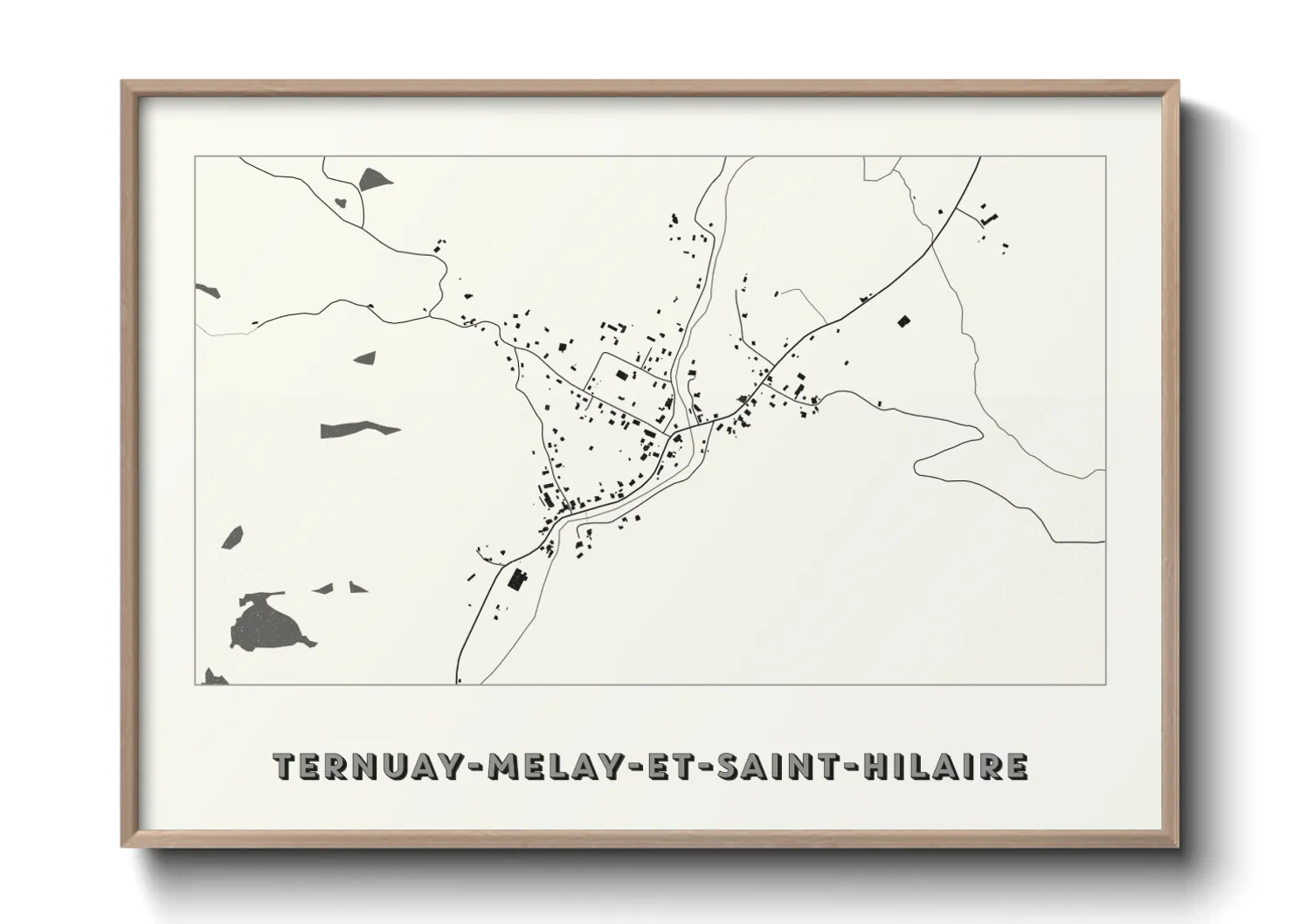Une affiche de carte sur Ternuay-Melay-et-Saint-Hilaire