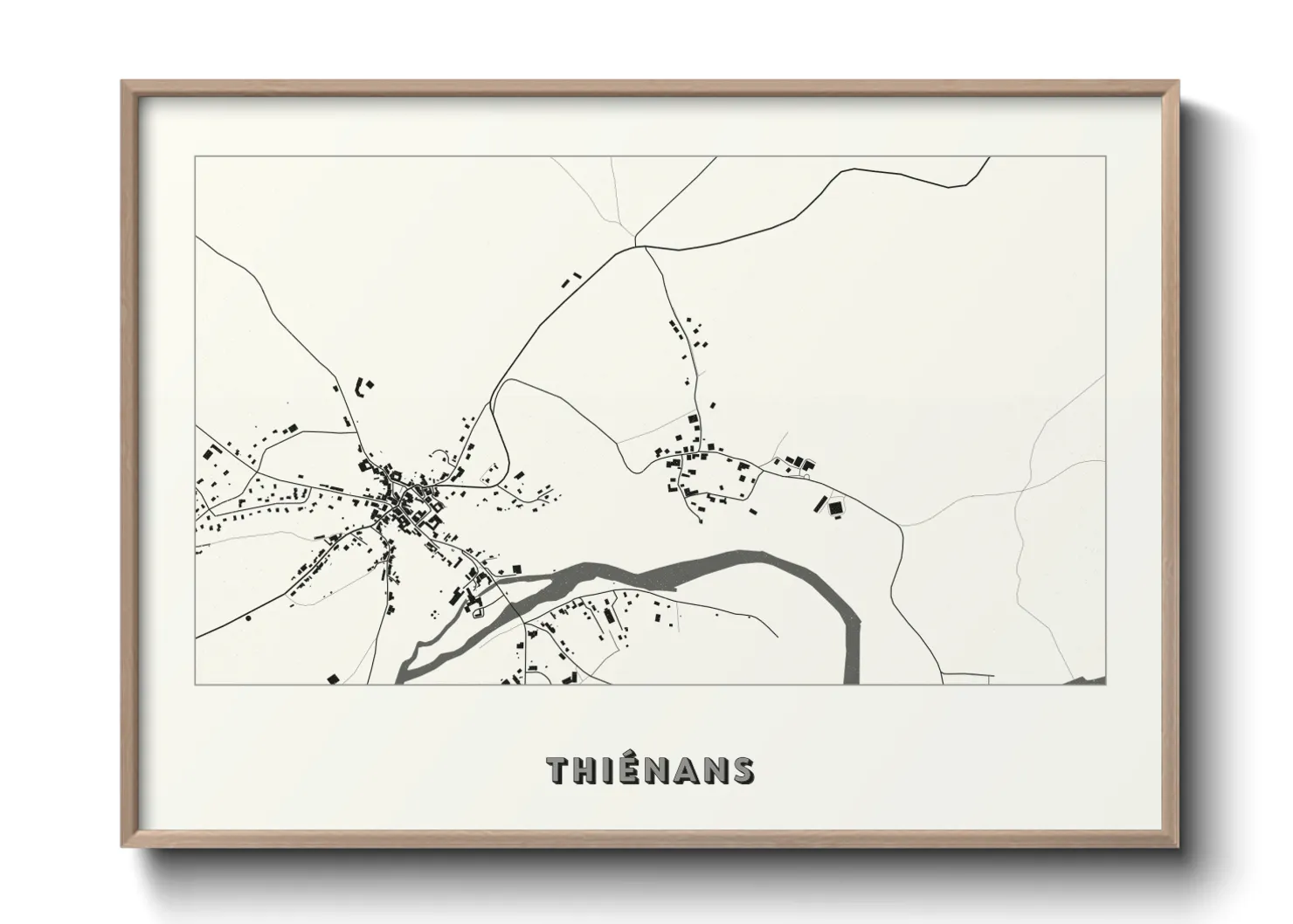 Une affiche de carte sur Thiénans