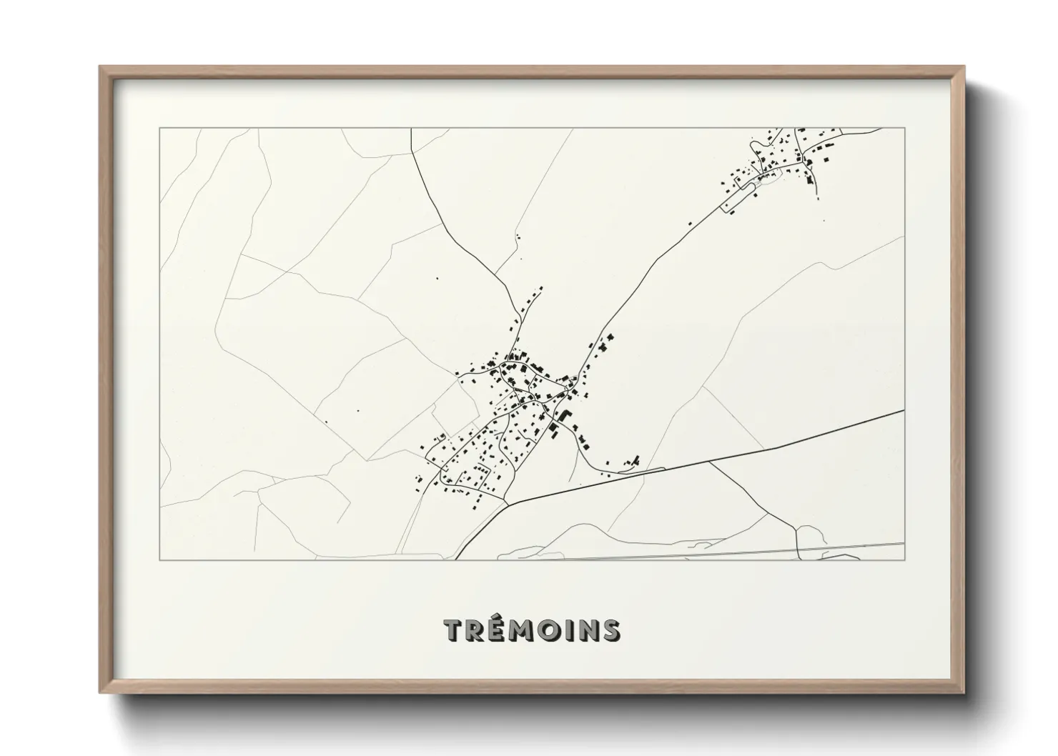 Une affiche de carte sur Trémoins