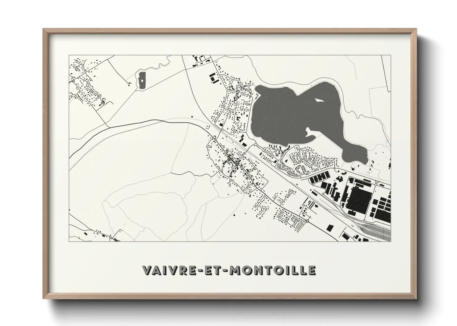 Une affiche de carte sur Vaivre-et-Montoille