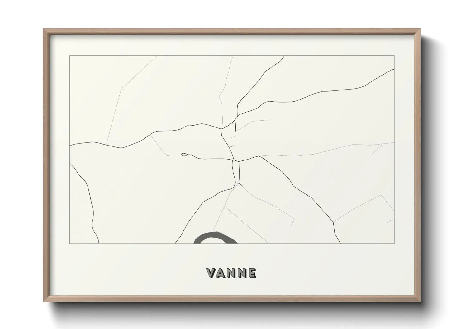 Une affiche de carte sur Vanne