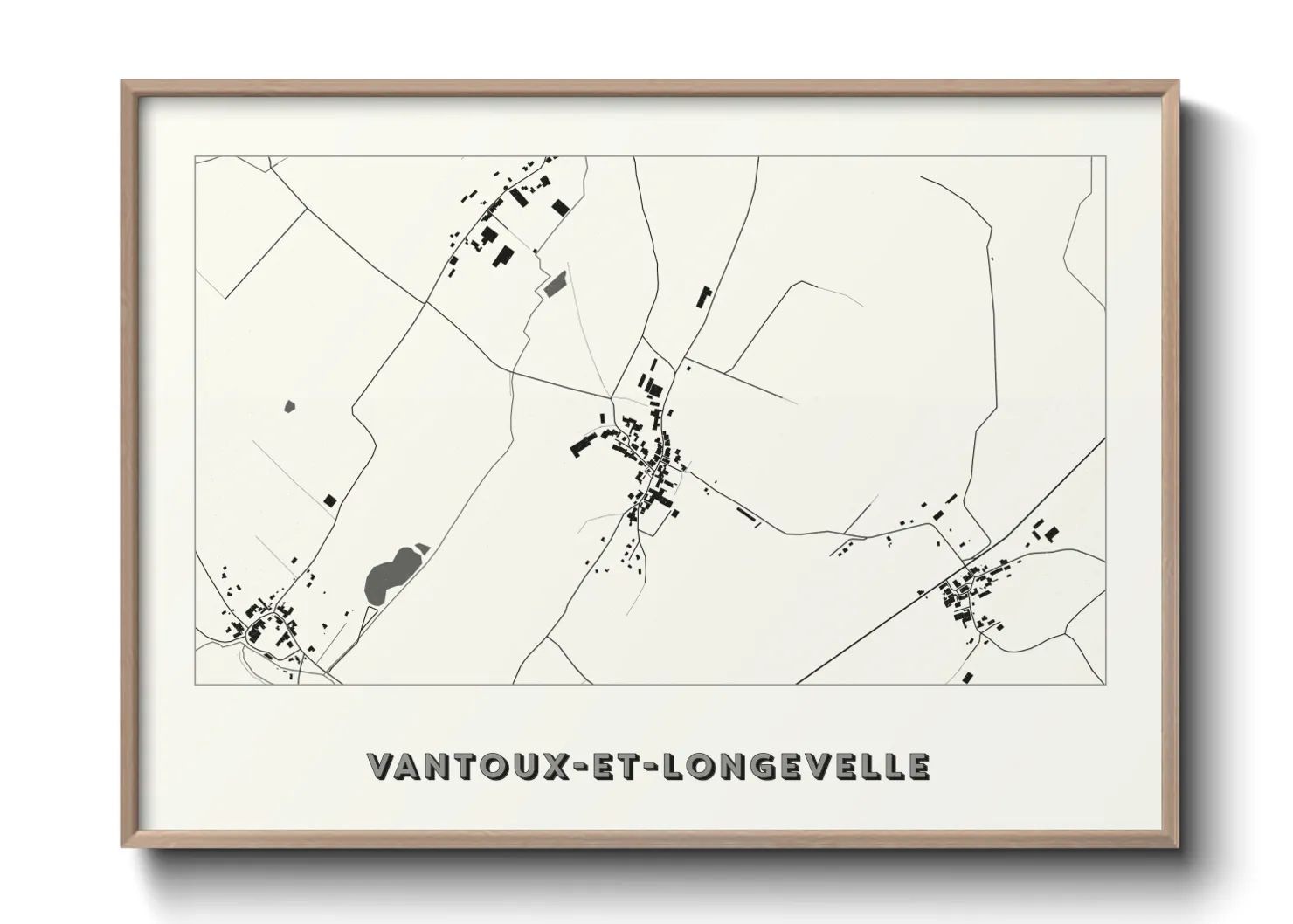 Une affiche de carte sur Vantoux-et-Longevelle