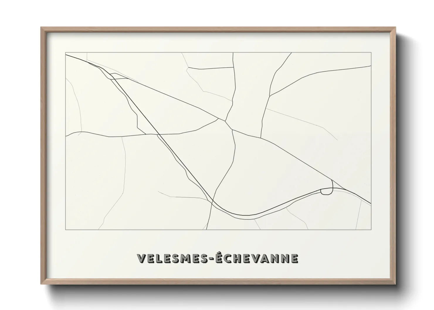 Une affiche de carte sur Velesmes-Échevanne