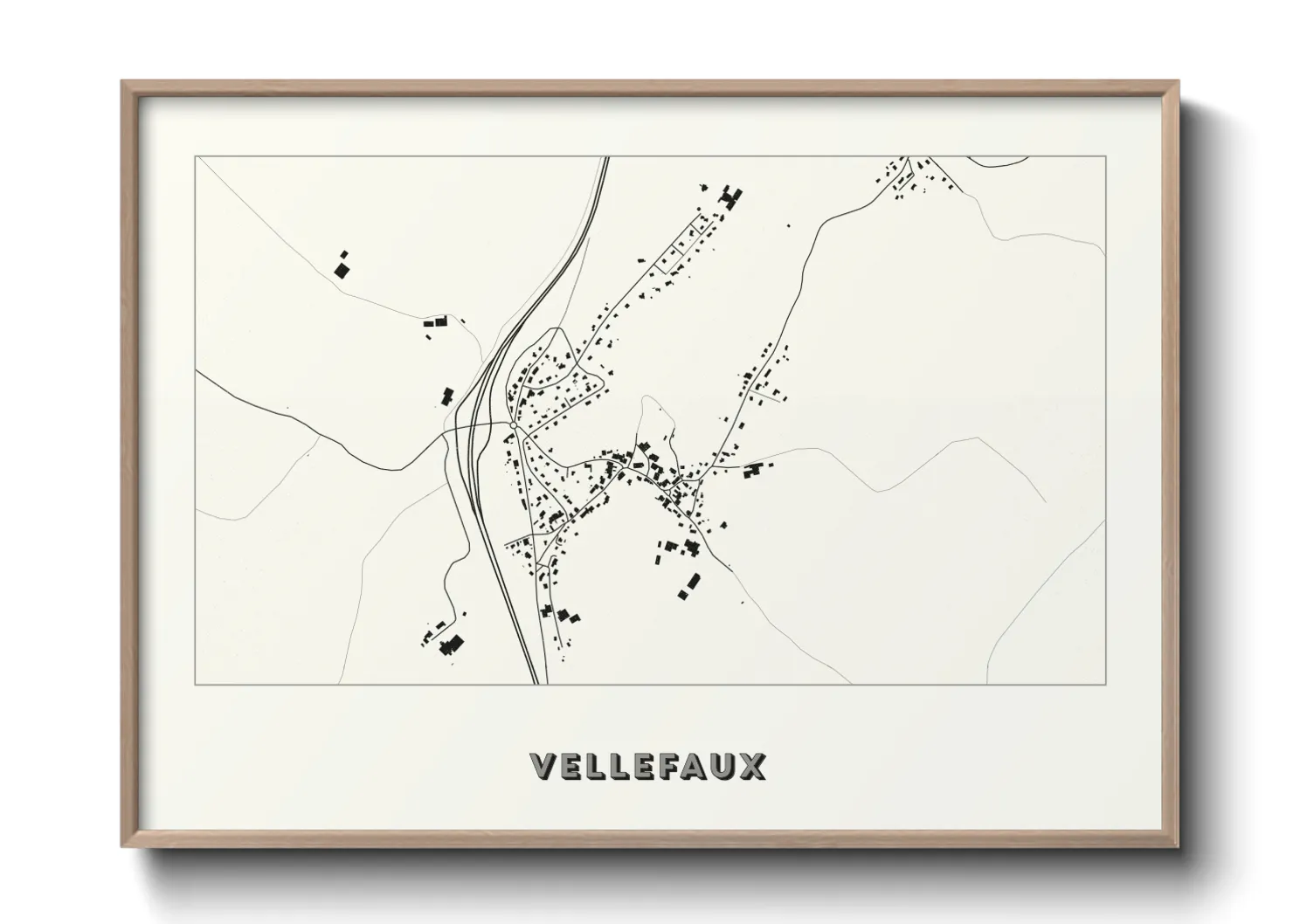 Une affiche de carte sur Vellefaux