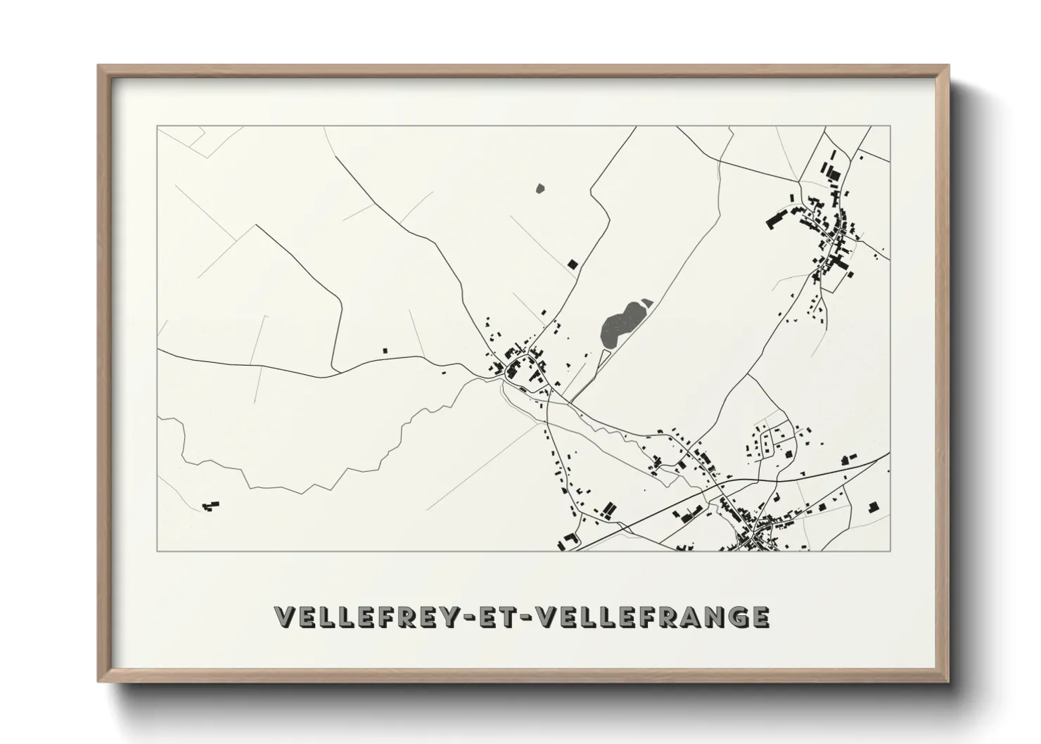 Une affiche de carte sur Vellefrey-et-Vellefrange