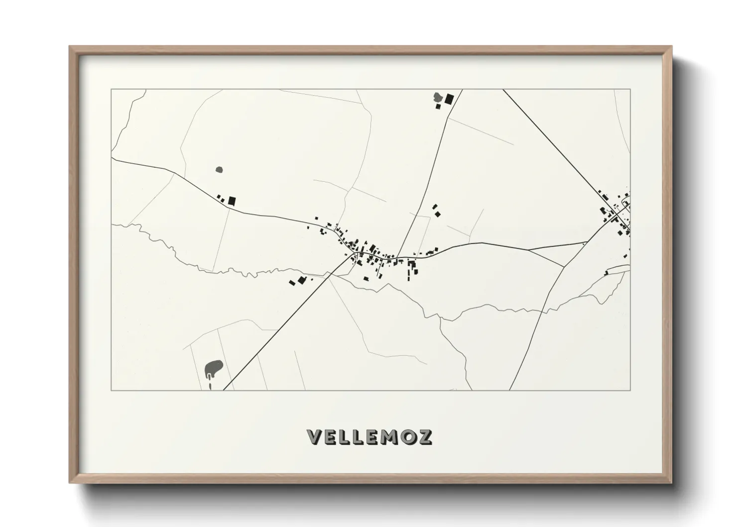 Une affiche de carte sur Vellemoz