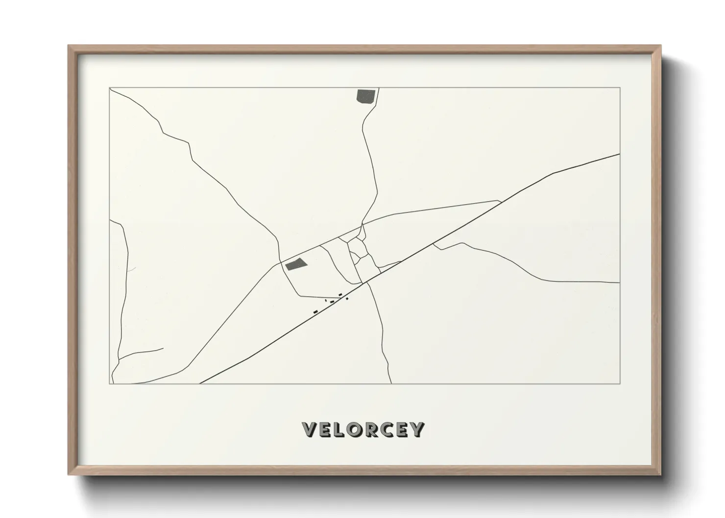 Une affiche de carte sur Velorcey