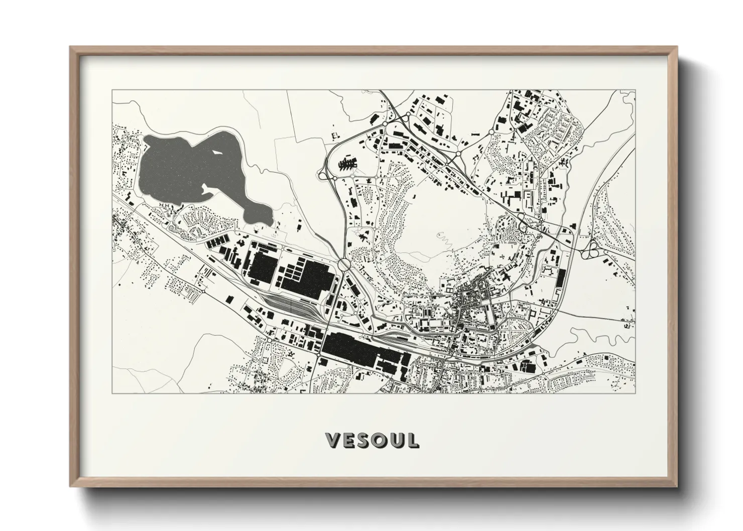 Une affiche de carte sur Vesoul