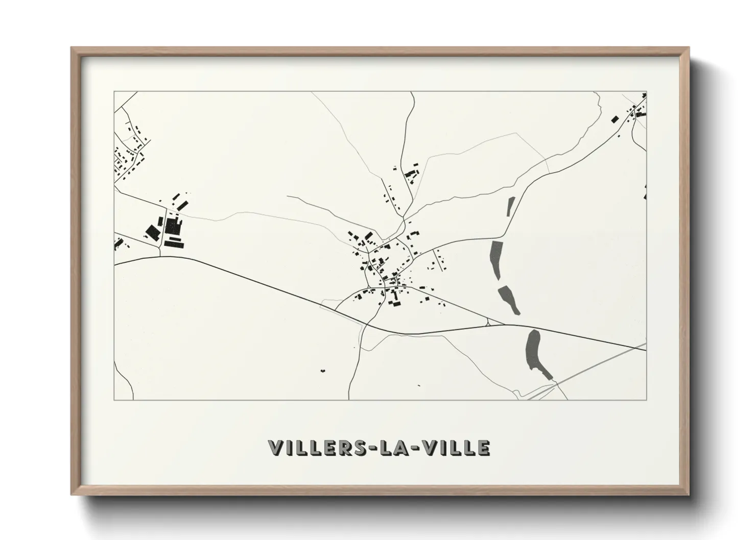 Une affiche de carte sur Villers-la-Ville