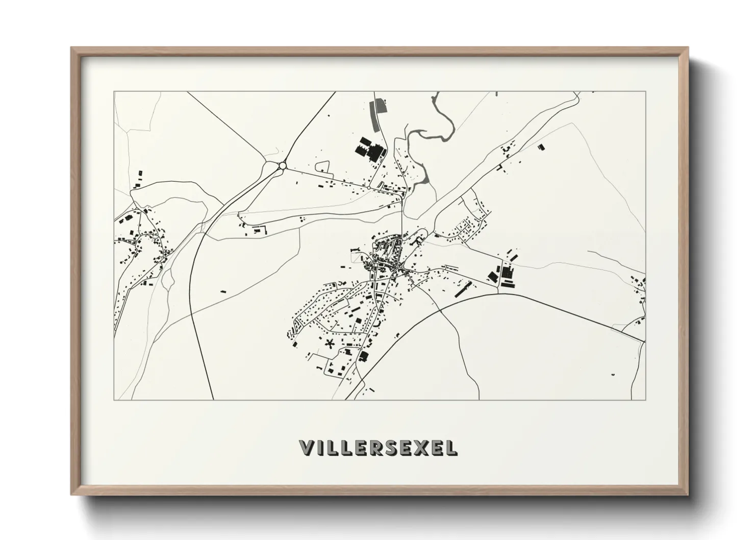 Une affiche de carte sur Villersexel