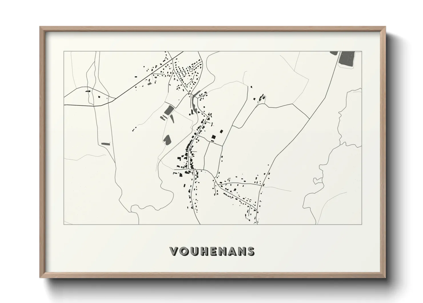 Une affiche de carte sur Vouhenans