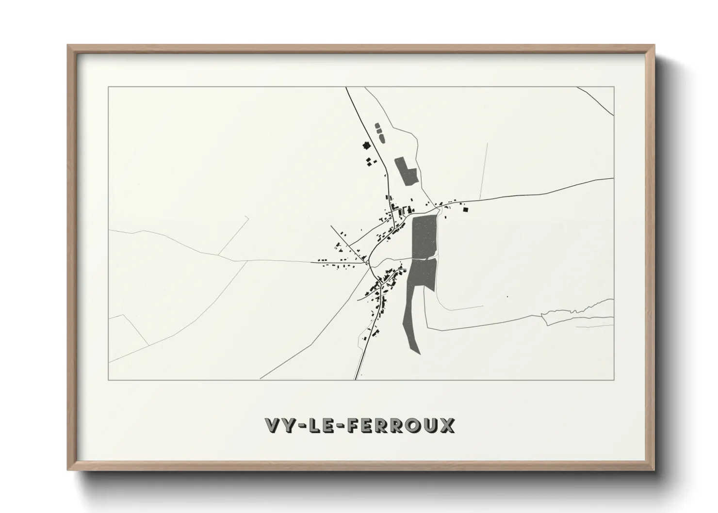 Une affiche de carte sur Vy-le-Ferroux