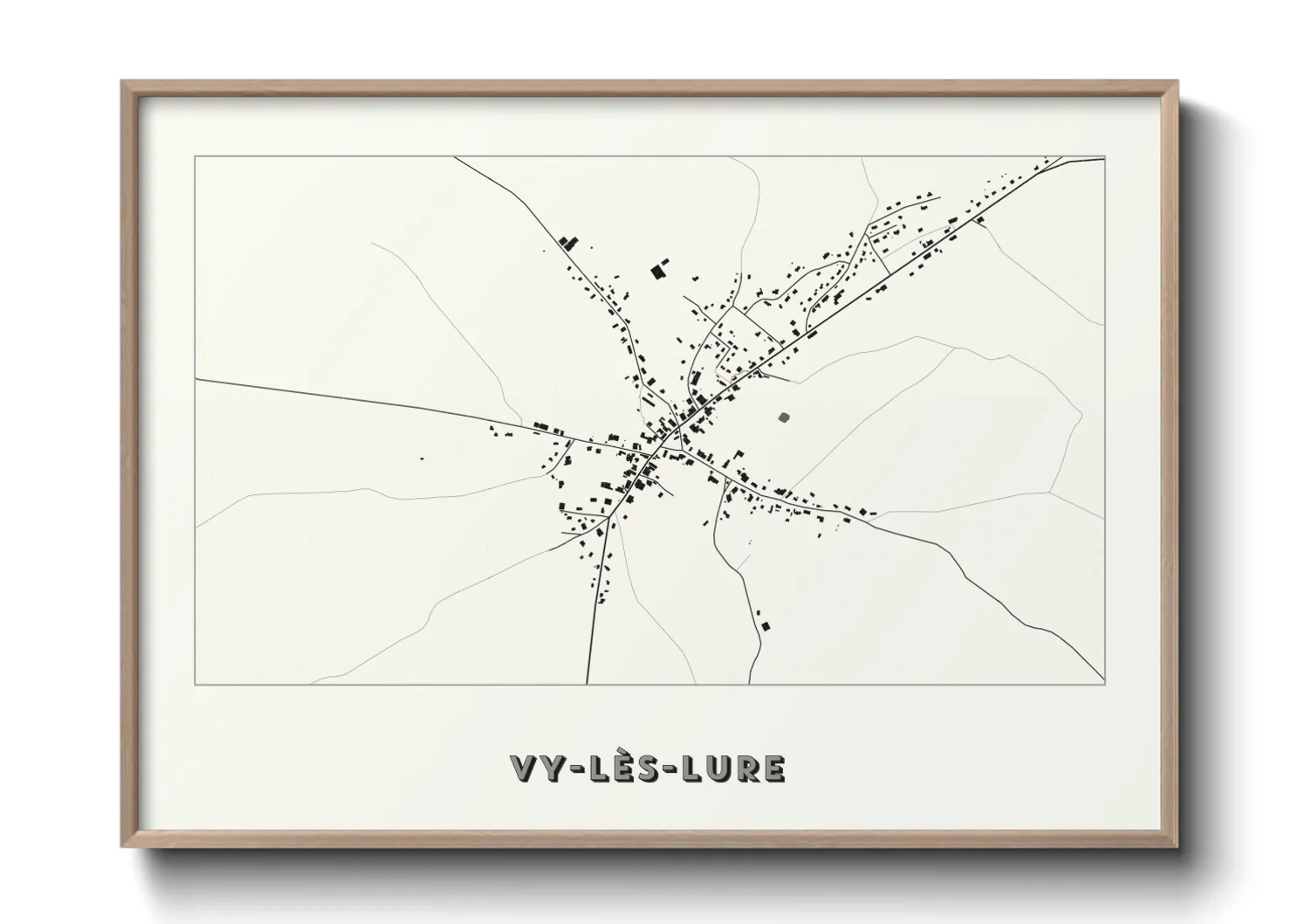 Une affiche de carte sur Vy-lès-Lure