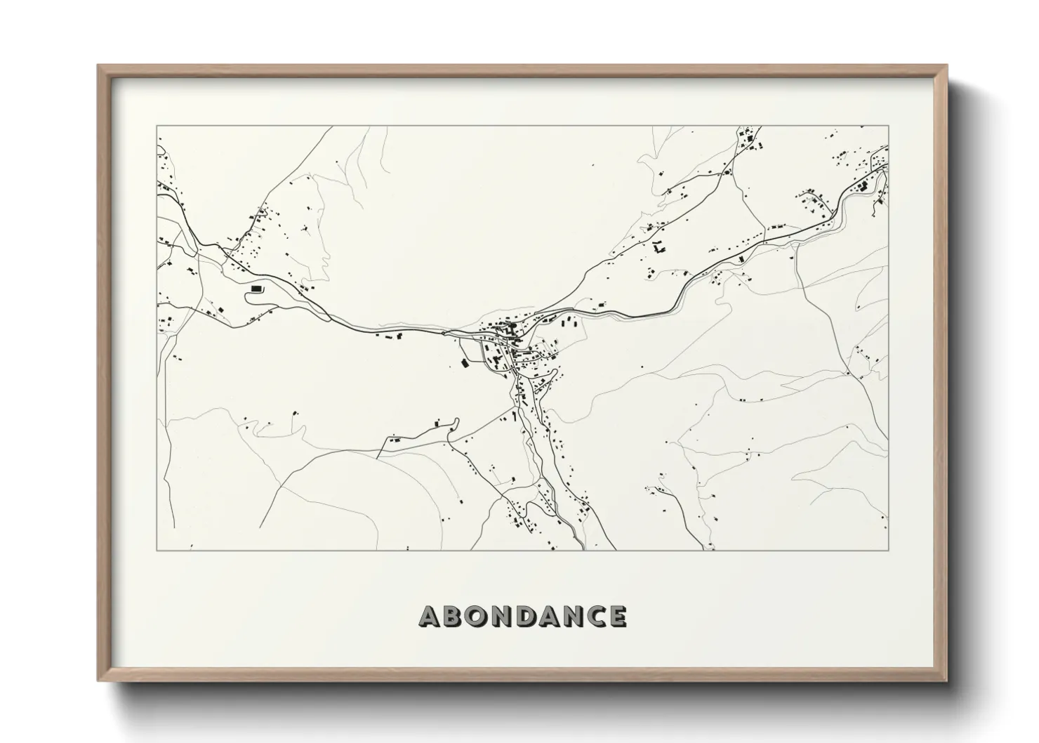Une affiche de carte sur Abondance