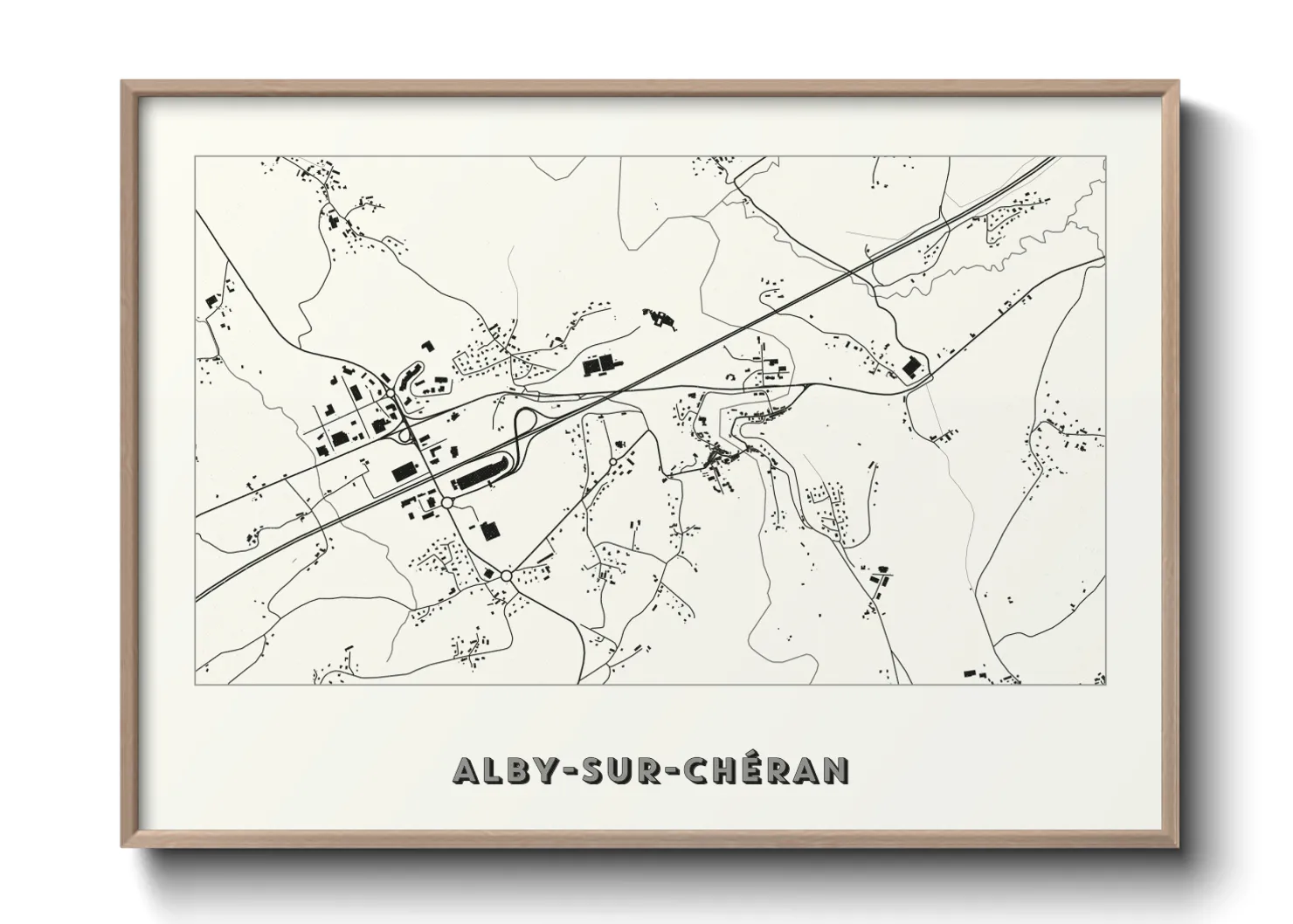 Une affiche de carte sur Alby-sur-Chéran